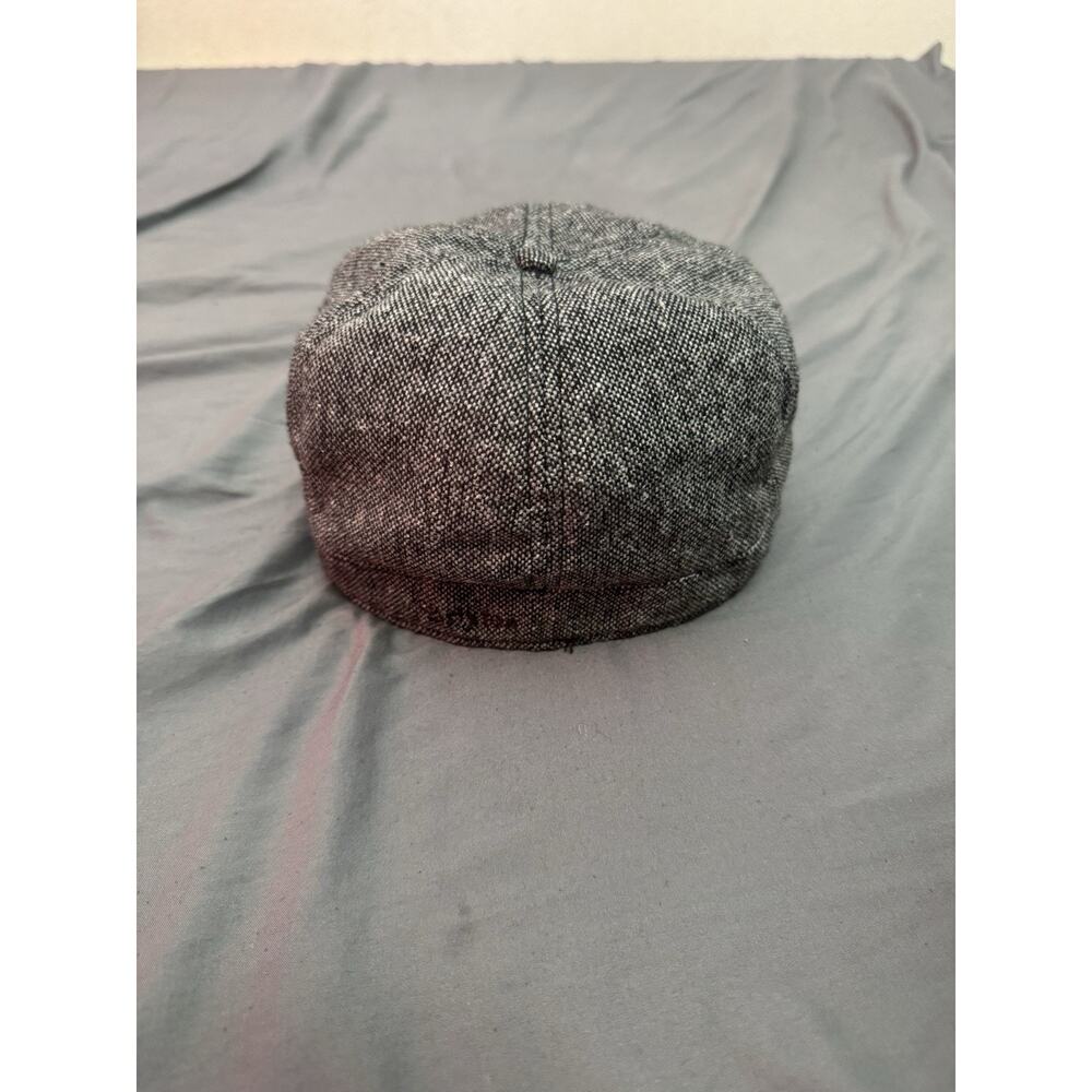 Brixton Newsboy Cabbie Hat Mens 7 1/4 Gray Tweed Wool Blend Cap - Picture 4 of 10